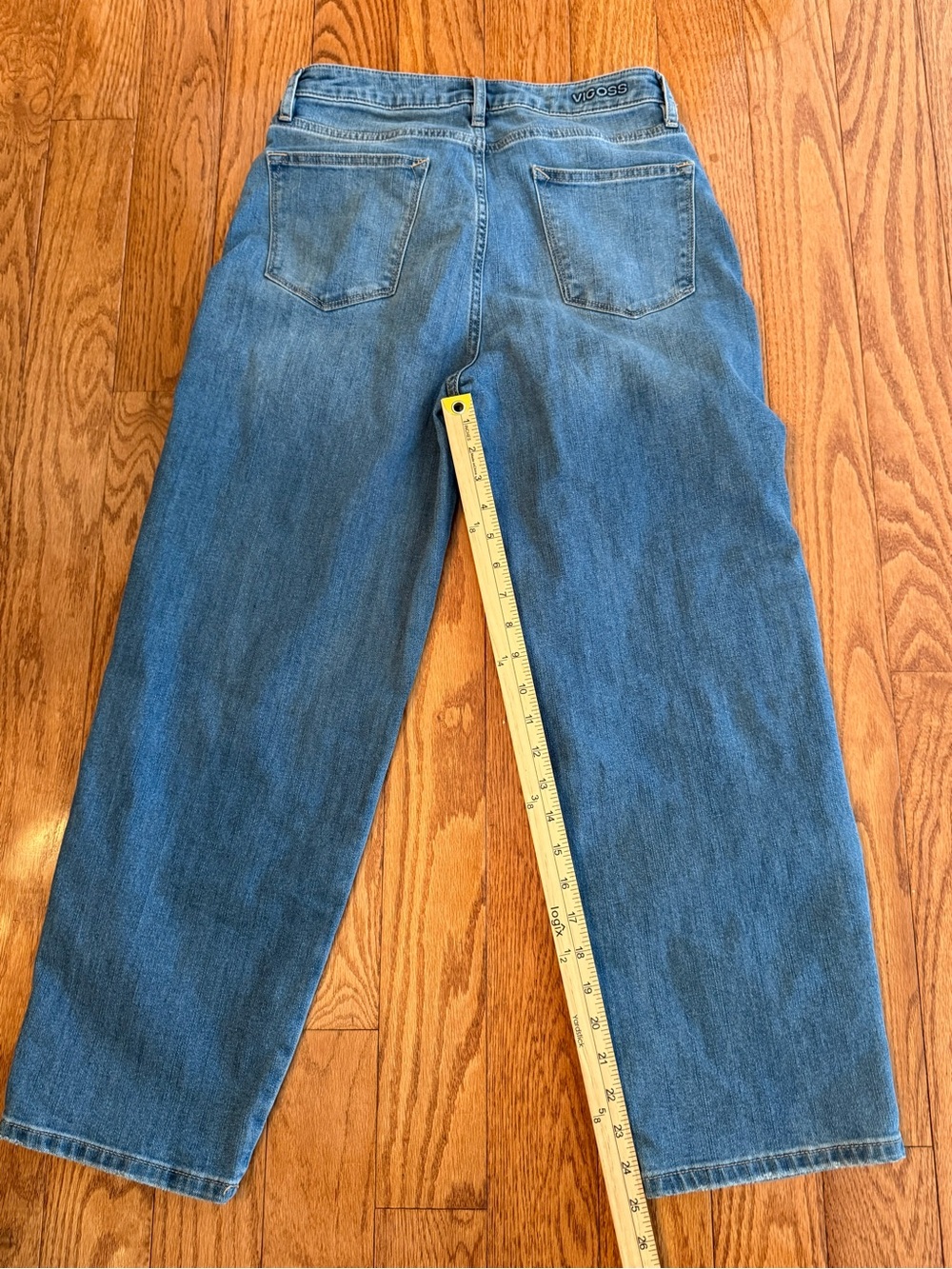 Vigoss Front Seam Barrel Jeans Size 29 Medium Blue Wash - Picture 3 of 9